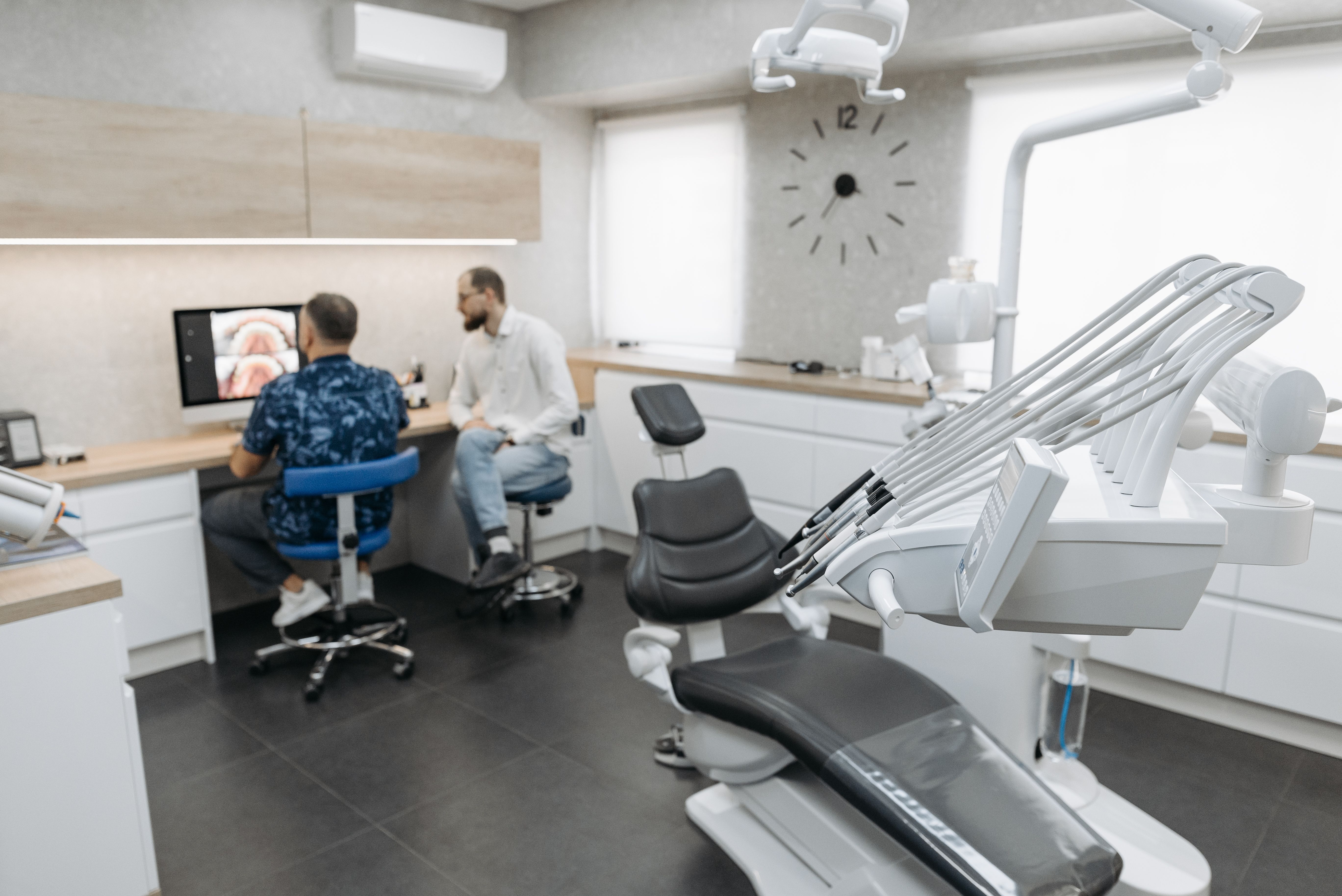 Dental examination in progress
